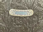 Black Floral  Leather  2   3 Ring Binder Silver Filigree Rope Edge Bridle Concho
