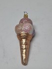 Vintage Blown Glass Christmas Tree Ornament Ice Cream Cone Germany 