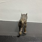 Antique Vintage Heavy African Bronze Benin Cat W mouth Open Museum Worthy