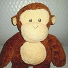 Ty Pluffies Dangles The Monkey Brown Cream 10in Velour Soft Plush Animal 2002
