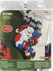 Bucilla Plaid Felt Stocking Santa   s Gift 86436 Christmas Kit