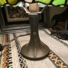 Vintage Tiffany-style  Little Table Lamp  hand Made Lampshade Very Nicely Done 