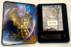 2018  2 Fiji Marvel Avengers Thanos Gauntlet 2 Oz Silver Colorized Coin In Ogp