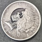 Skulled 1922 Peace Dollar Hobo Nickel Style
