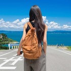 Gamlfl Light Brown Canvas Backpack For School Travel Laptop Bag