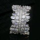 Sunshine Women Jewelry 925 Silver Ring Cubic Zircon Wedding Ring Sz 6-10