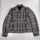 Scotch   Soda Women   s Cropped Plaid Jacket Button Front L