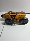 Vintage Marx Tin Litho Wind Up No  5 Racer Race Car 5 Inch Long - Working - Rare