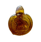 Rare Yellow Late Roman early Byzantine Glass Pendant  4th 5th C  Ad  With Lion