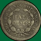 1856 Seated Liberty Half Dime Very Fine Vf Coin  Scratch  47198