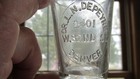 1890 s Denver Colorado Dr  Louis N  Depeyre Embossed Clear Glass Dose Cup