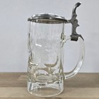 Antique Pre-prohibition C w  Soulas Glass Beer Stein Betz Building  Philadelphia