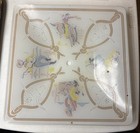 Vintage Retro Cowboy Painted Glass Ceiling Fixture Cover 1950s Mid Century Mcm