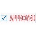 Accustamp2 Pre-inked Shutter Stamp With Microban Red blue Approved 1 5 8 X 1 2