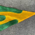 Vintage Sailing Flag Yacht Club Beaver St  Petersburg Florida Green And Yellow