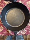 1930 s-40 s No  8 Ugly Hammered Cast Iron Chicken Fryer