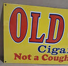 Old Gold Cigarettes Porcelain Enamel Sign  36 X 15 Inches 1 Sided