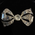 Eisenberg Original Sterling Rhinestone Bow Brooch Signed Vintage Rare