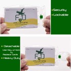 Heavy Duty Clear Locking Id Badge Holder Horizontal And Vertical Dual Use Hard P