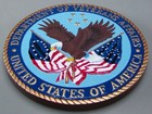 Va - Dept Of Veterans Affairs - 14 Inch Solid Mahogany Podium Seal - Plaque