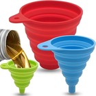 1pcs Funnels Kitchen Collapsible Set Foldable Food Graded Small Silicone Funnels