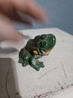 Vintage Stone Critters Frog Figurine Statue By Don James 1980 s Signed