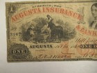 1861 Augusta Insurance   Banking  1 Note  Obsolete Note