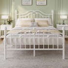 Twin Full Queen Size Bed Frame Metal Platform Bed With  Headboard   footboard