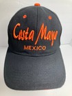 Costa Maya Mexico Adult Cap Hat Black Orange Vacation Travel Caribbean Trip