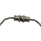 Vtg Native American Navajo Liquid Silver Sterling Turquoise Coral Necklace Hook