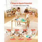 Uimoso Foldable Wooden Sensory Table For Toddlers With Non-slip Design