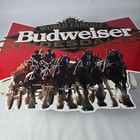 Vtg 30 5   x24    Budweiser Metal Clydesdale Beer Sign Horse Tin 1992 Embossed Rare