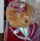 1995 Avon  victorian Teddy  Bear 14  W stand coa New In Box Free Shipping  