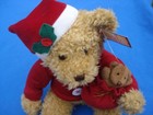 Avon Sammy Santa Plush 12  Toy Bear   Mini Bear Russ Berrie   Co  Item F661851