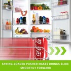 Drink Organizer For Fridge  Soda Can Dispenser Refrigerator  5 Row  White