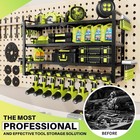 Large Power Tool Organizer Wall Mount  Garage Storage Cordless Tool Organizer 