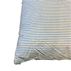 Antique 1930   s Standard Feather Bed Pillow Blue White Stripe Ticking 27 X 18   2