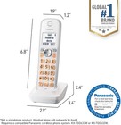 Panasonic Additional Cordless Phone Handset Use W  Kx-tgd63x Kx-tgda63w White