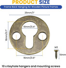 10 Pcs Round Metal Keyhole Hanging  Bronze