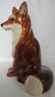 Hand-painted Ceramic Sitting Fox Coin Bank