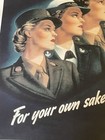Vintage Us Navy Recruiting Poster Vintage Women In The Service Size 34    X 23   