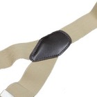 1pc Beige Color Adjustable Button Holes Link 1 3  Wide Men s Elastic Suspenders