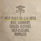 U s Army Military Large Laundry Bag Canvas Self Closing Ropeless New