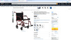Medline Ultra Lightweight Transport Wheelchair For Adults  Foldable 19-inch Seat