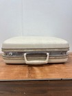 Samsonite Silhouette Vintage White Suitcase Hard Shell W combs  Bottles  Keys