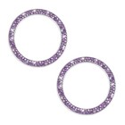 2 Pcs Car Bling Engine Start Ring Decal  Crystal Double Rhinestone Push To