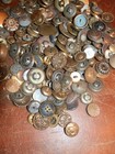 Lot Of 100  Vintage Gold Tone Metal Buttons Sewing Crafts