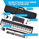 Play 88 Key Keyboard Piano With 480 Sounds Speakers Usb Midi Carry Bag Stand Hea