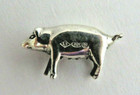 Miniature 925 Sterling Silver Pig Piglet Mini Hog Figurine