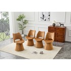 Stylish Chenille Accent Chair For Dining Room Or Bedroom Hollow Back Design